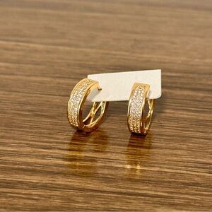 Gold Plated with Zirconia Crystals Earrings